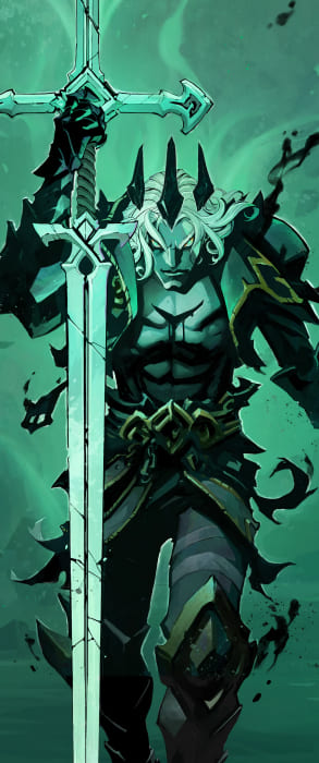 Ruined King character artwork created for Airship Syndicate production
