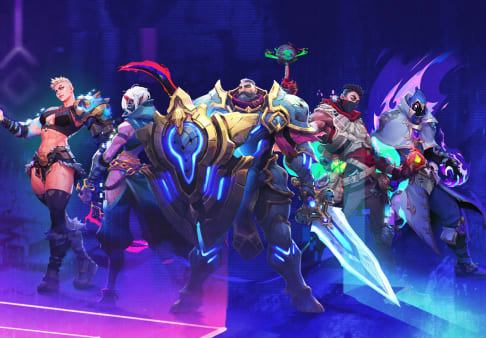 Wayfinder character lineup artwork created for Airship Syndicate production