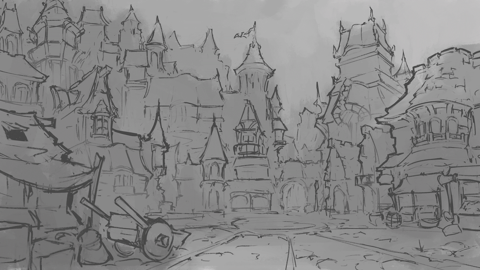 VSquad 2D City Environment Gif