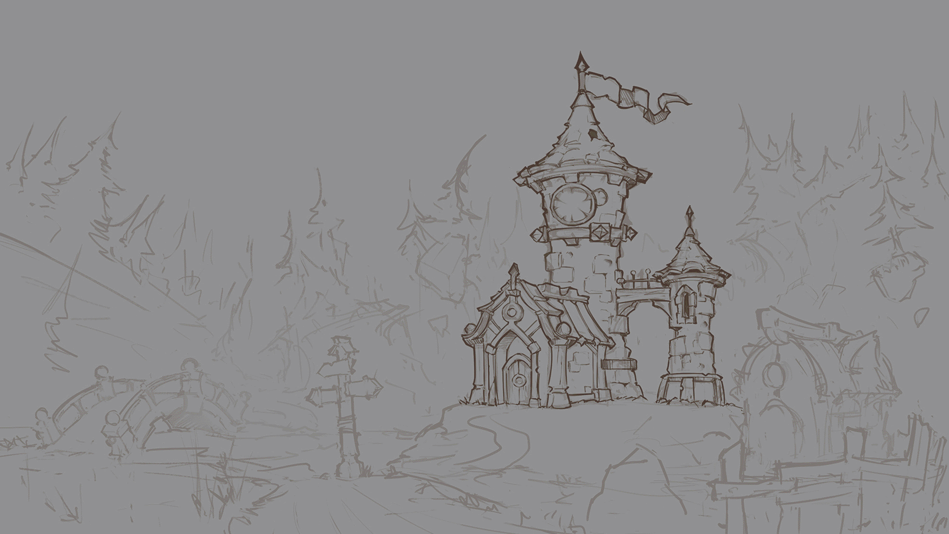 VSquad 2D Forest Environment Gif