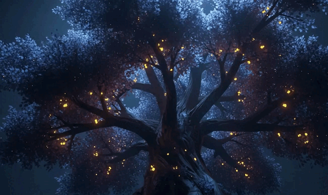 Tree animation in circle