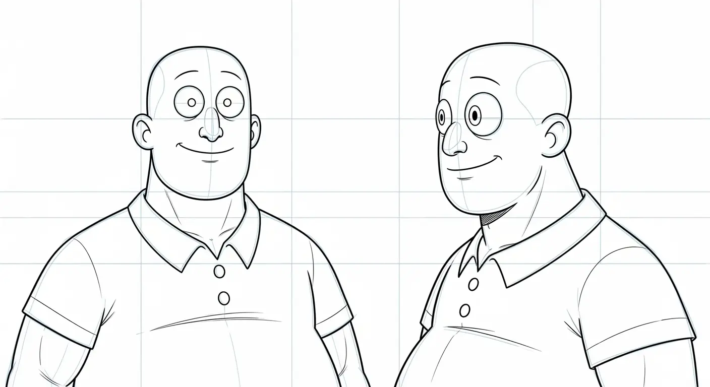 Solid Drawing - Man and Man from the Side