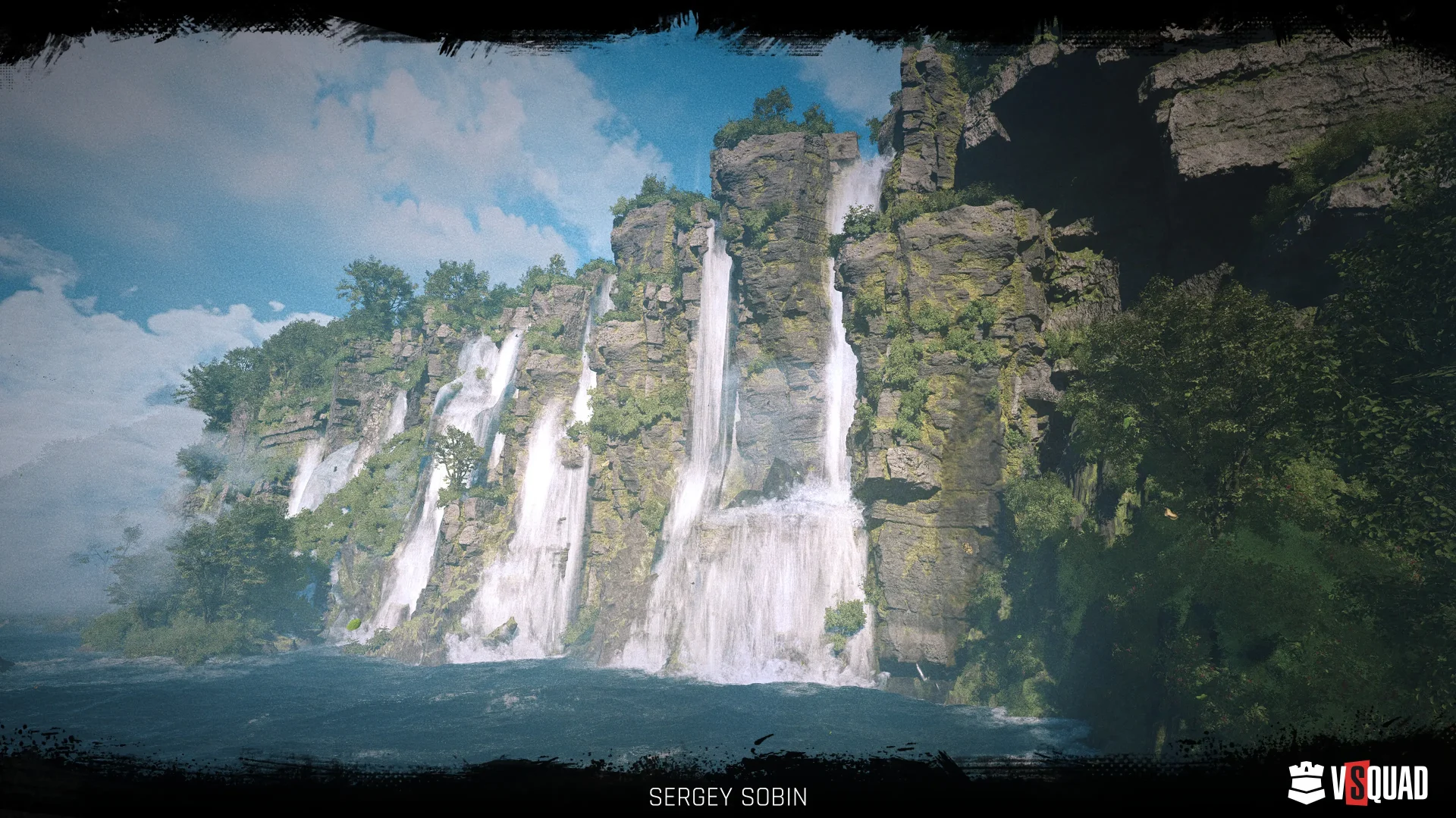 End of Earth Waterfall - 3D Environment
