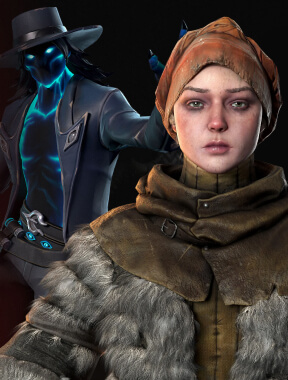Realistic and stylized 3D character models for PC and mobile game production