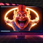 Colorful 3D animated character with expressive face, showcasing different 3D animation art styles and creative visual design