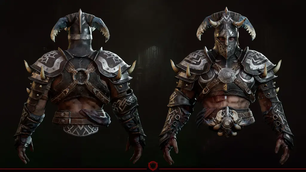 Detailed 3D fantasy warrior model showing high-fidelity assets typical of expensive game production