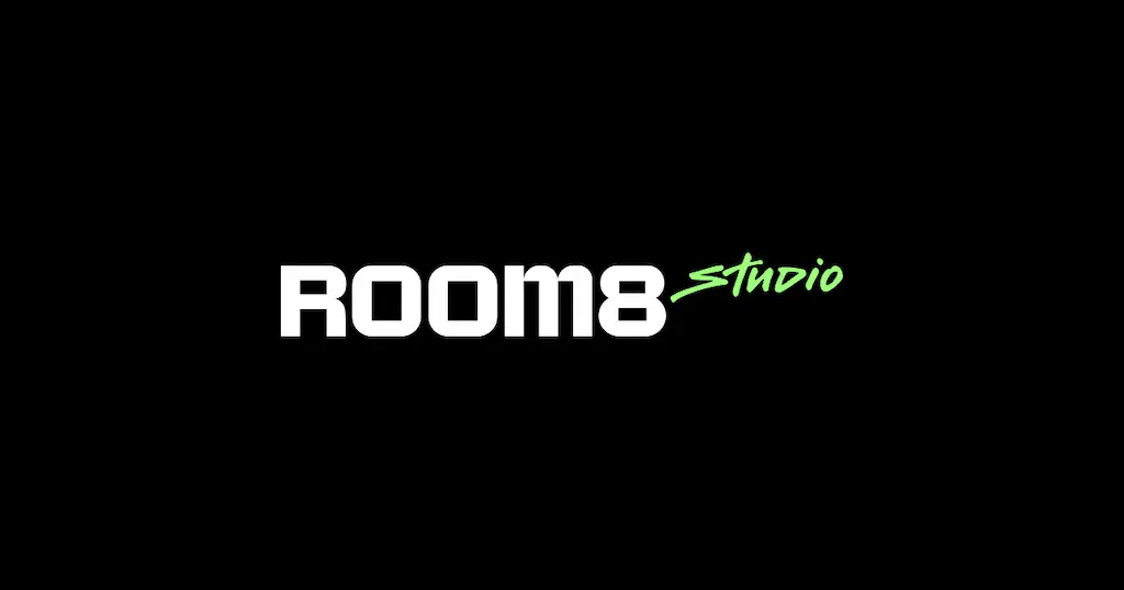 Logo of Room 8 Studio, an international game art production and co-development studio serving major PC, console and mobile game publishers.