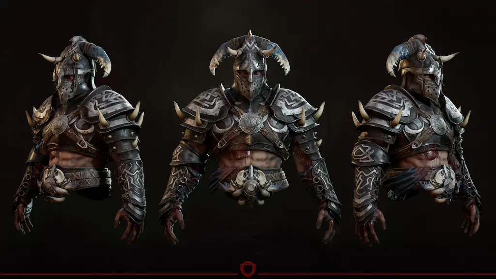 Detailed 3D barbarian character created by VSQUAD Studio using industry-standard modeling software.