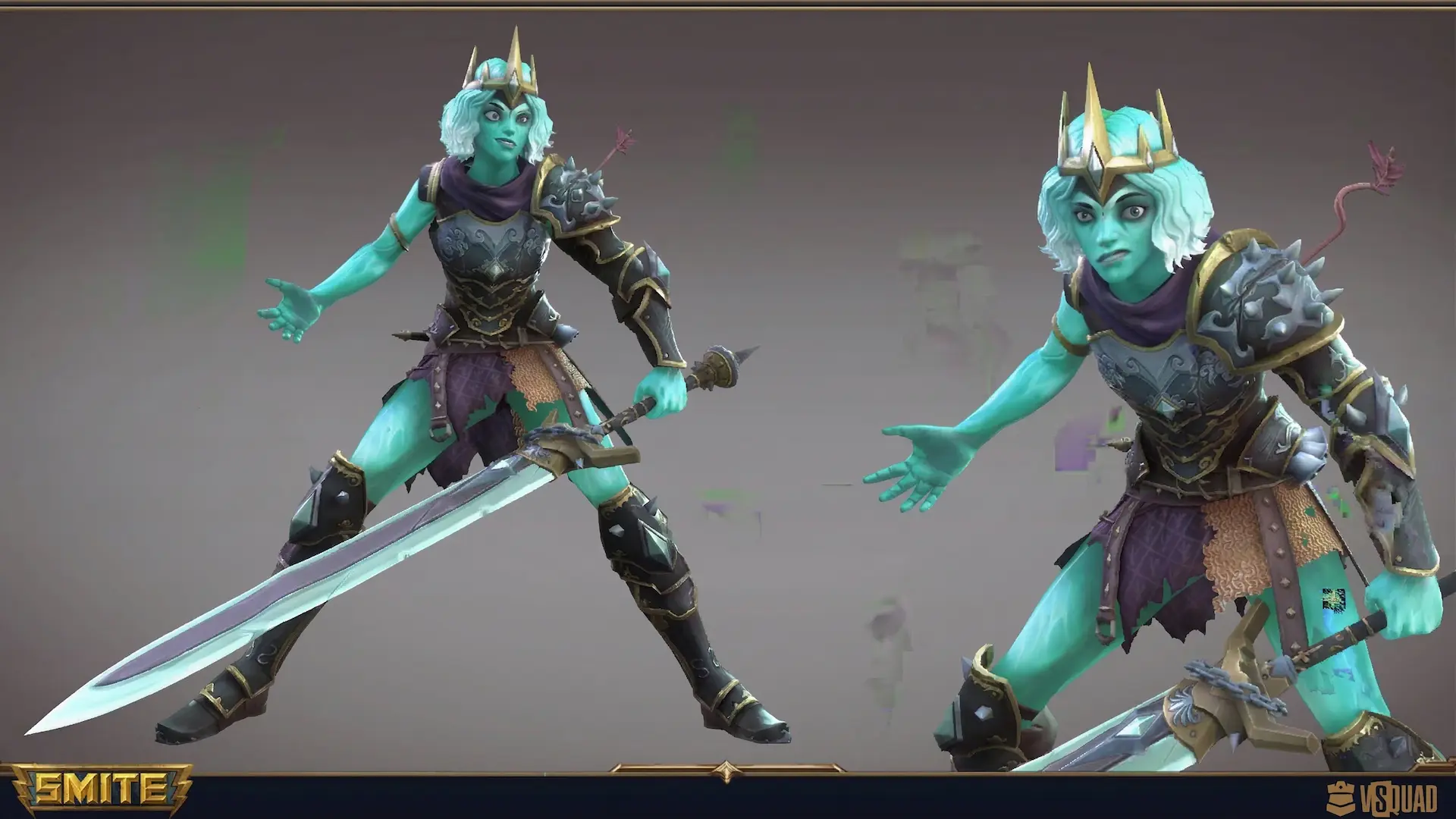 Digital character concept from SMITE showing AI-assisted rendering artifacts for 2026 game art trends.
