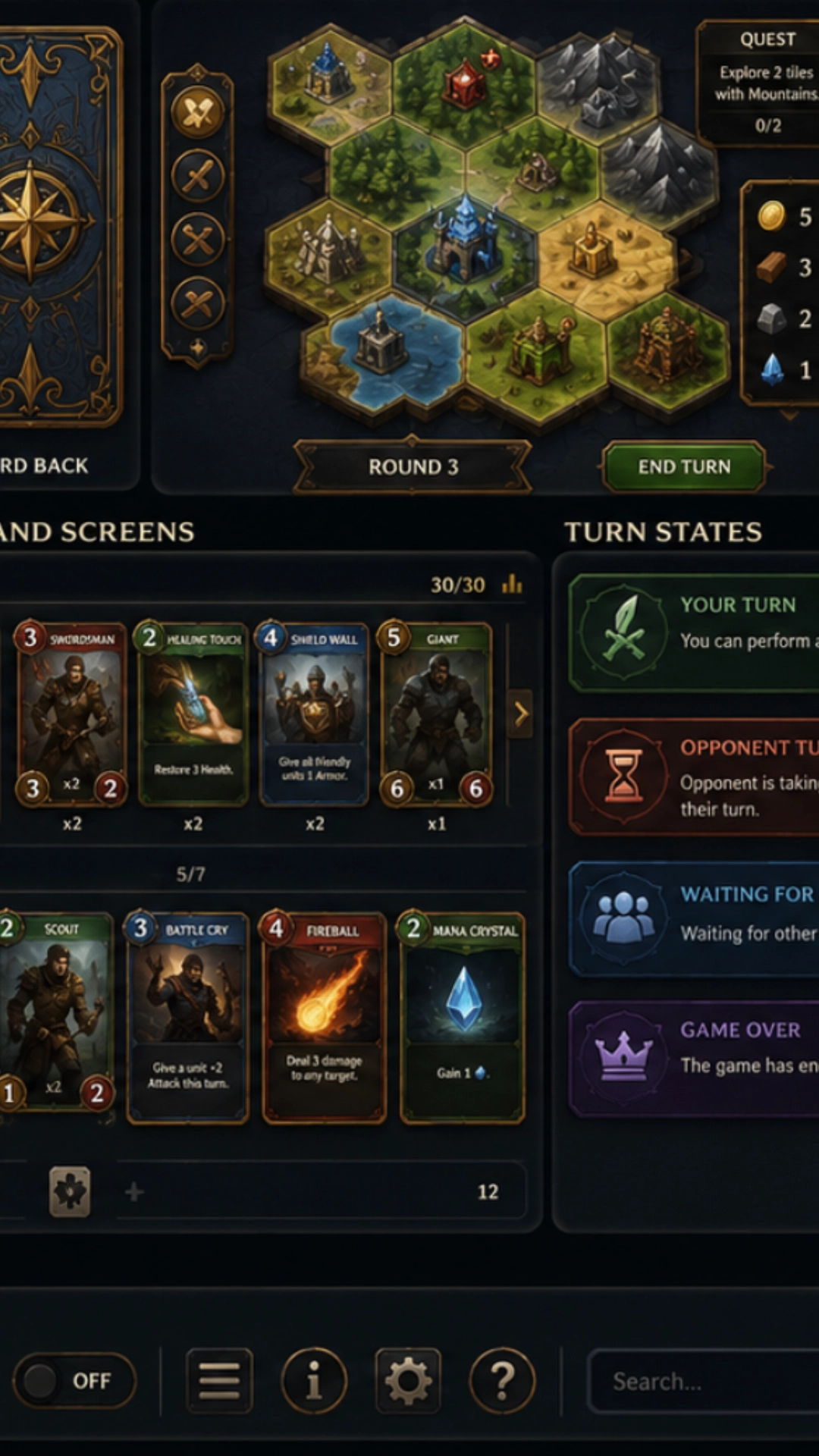 UI/UX, Menus & Playable Screens