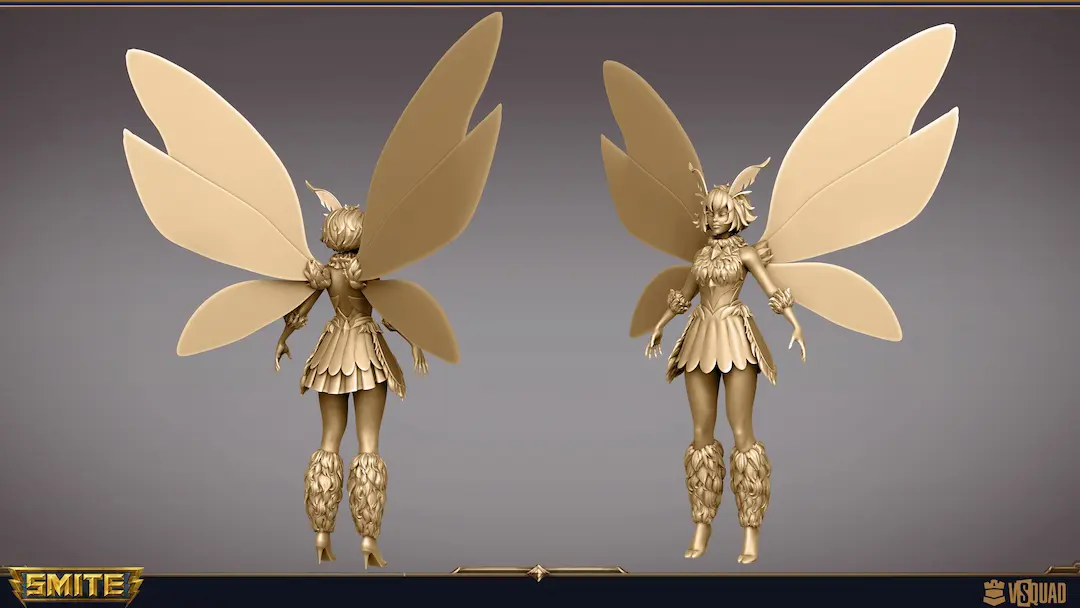 3D character model workflow stage in a mobile game art outsourcing production pipeline.