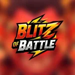 Battle of Blitz logo with blurry background.