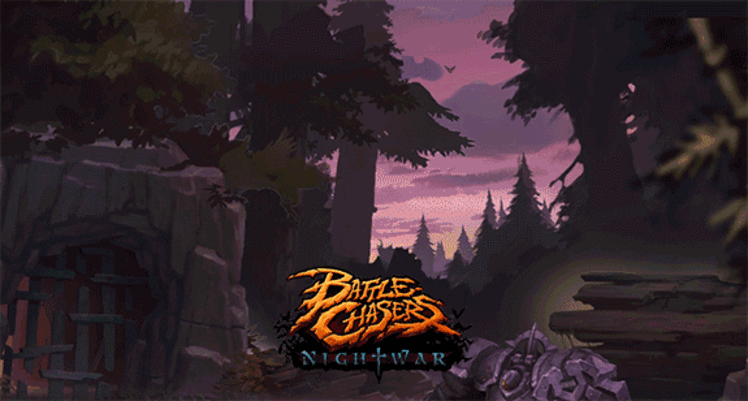 Game environment design from Battle Chasers Nightwar, showcasing professional game production art quality.
