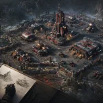 RTS military base and faction concept art