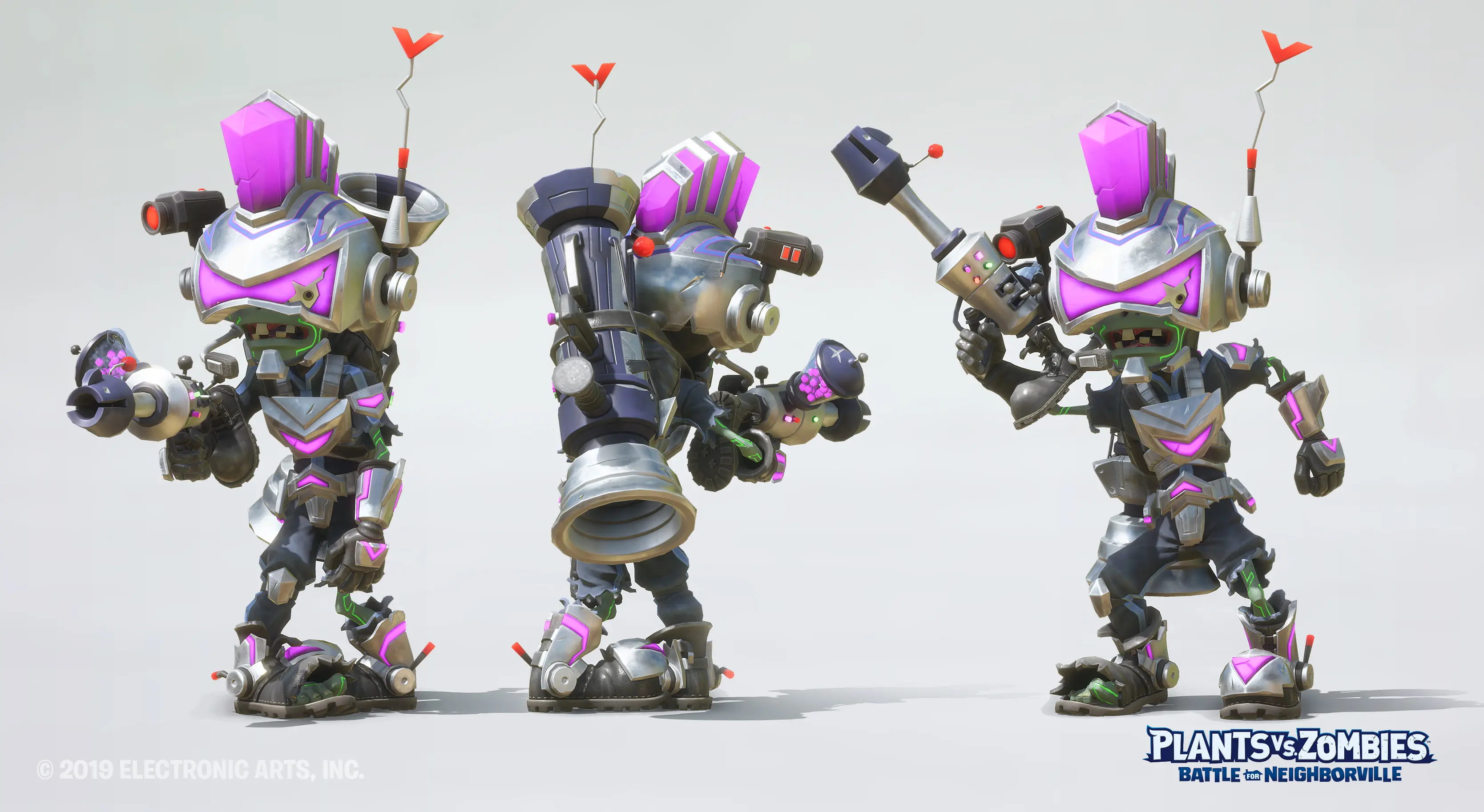 Futuristic armored zombie character from Plants vs. Zombies