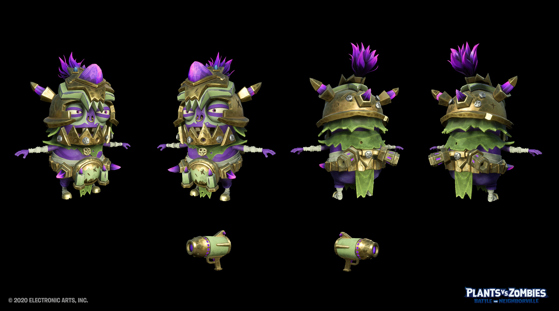 Imp zombie character turnaround from Plants vs. Zombies: Battle for Neighborville