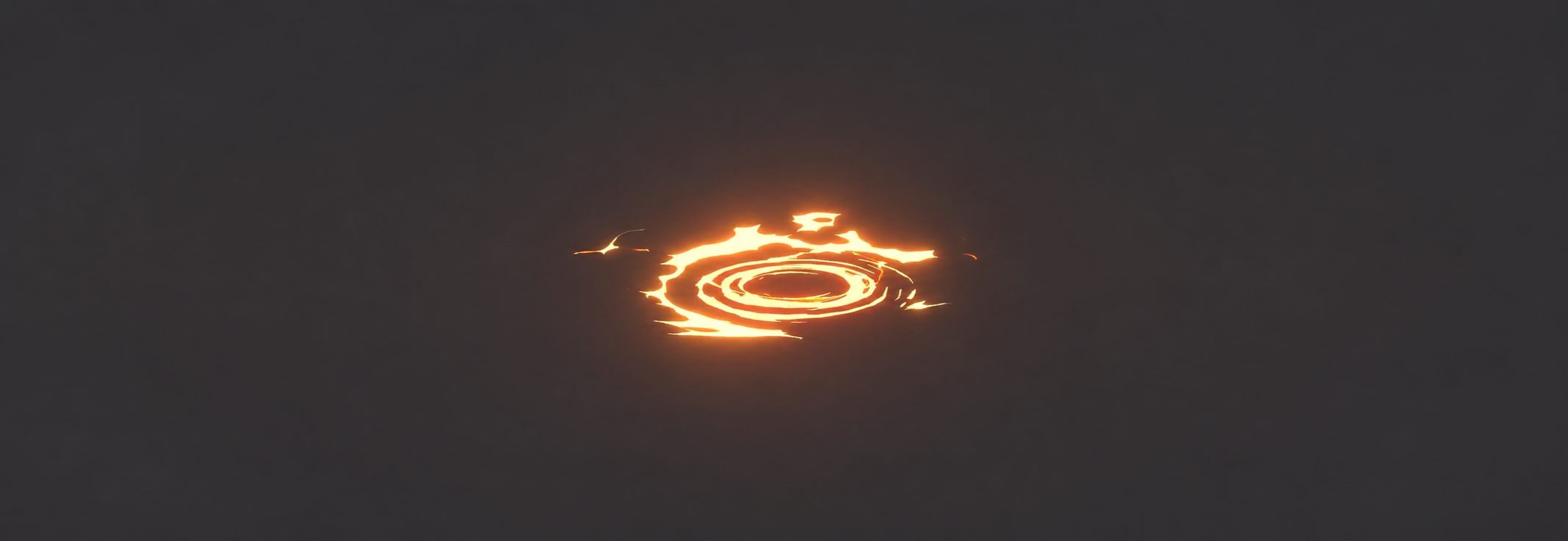 Simple orange ground impact VFX effect