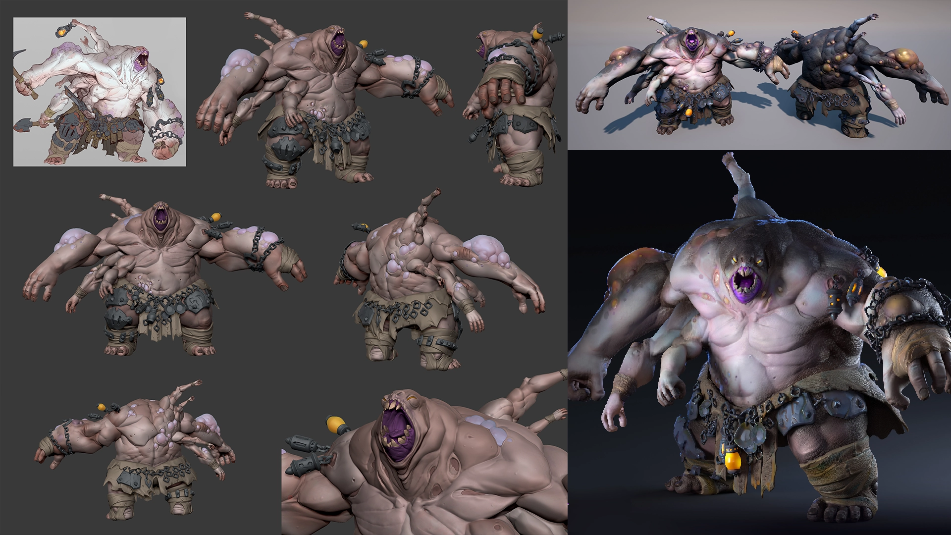 Character development from concept art to final 3D model