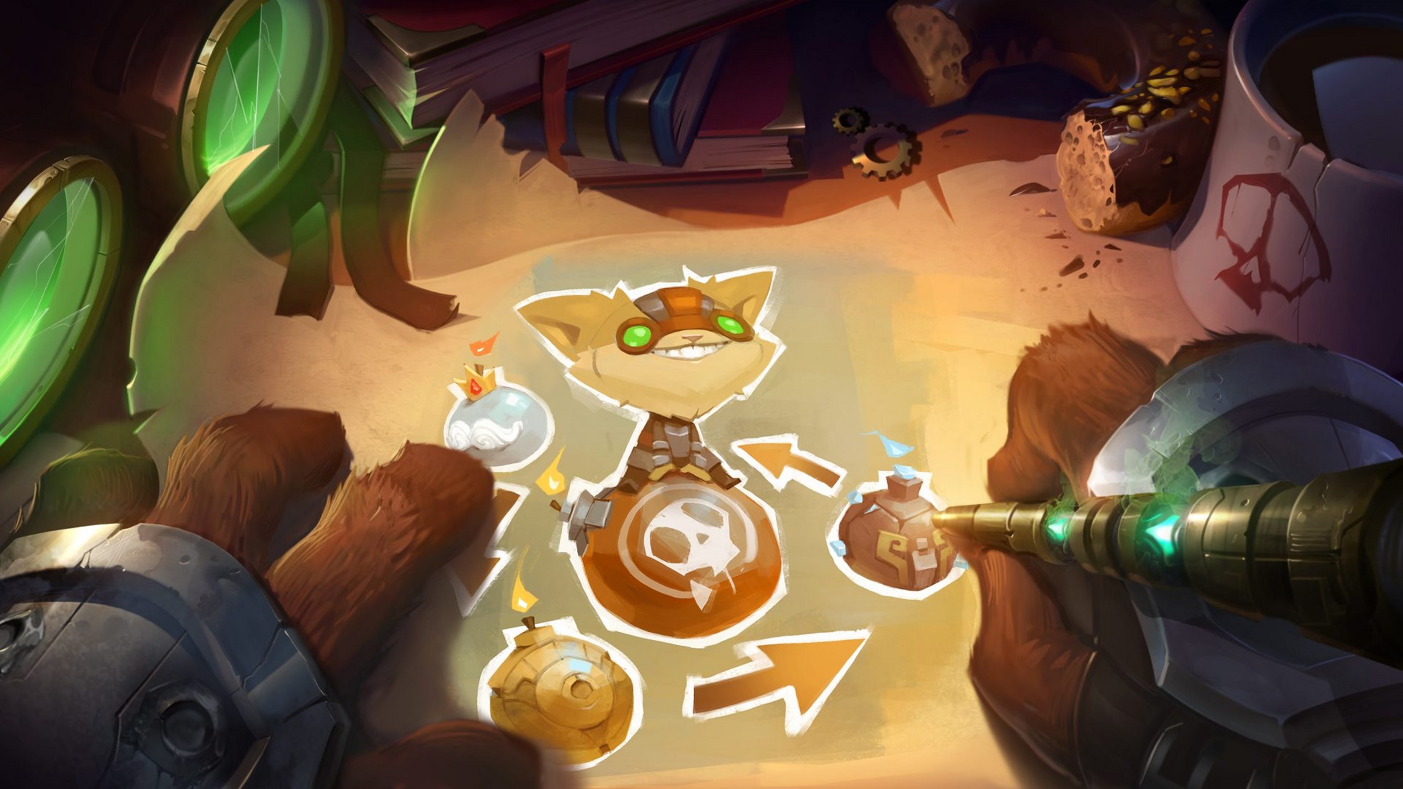 iot Games illustration featuring Teemo and game props
