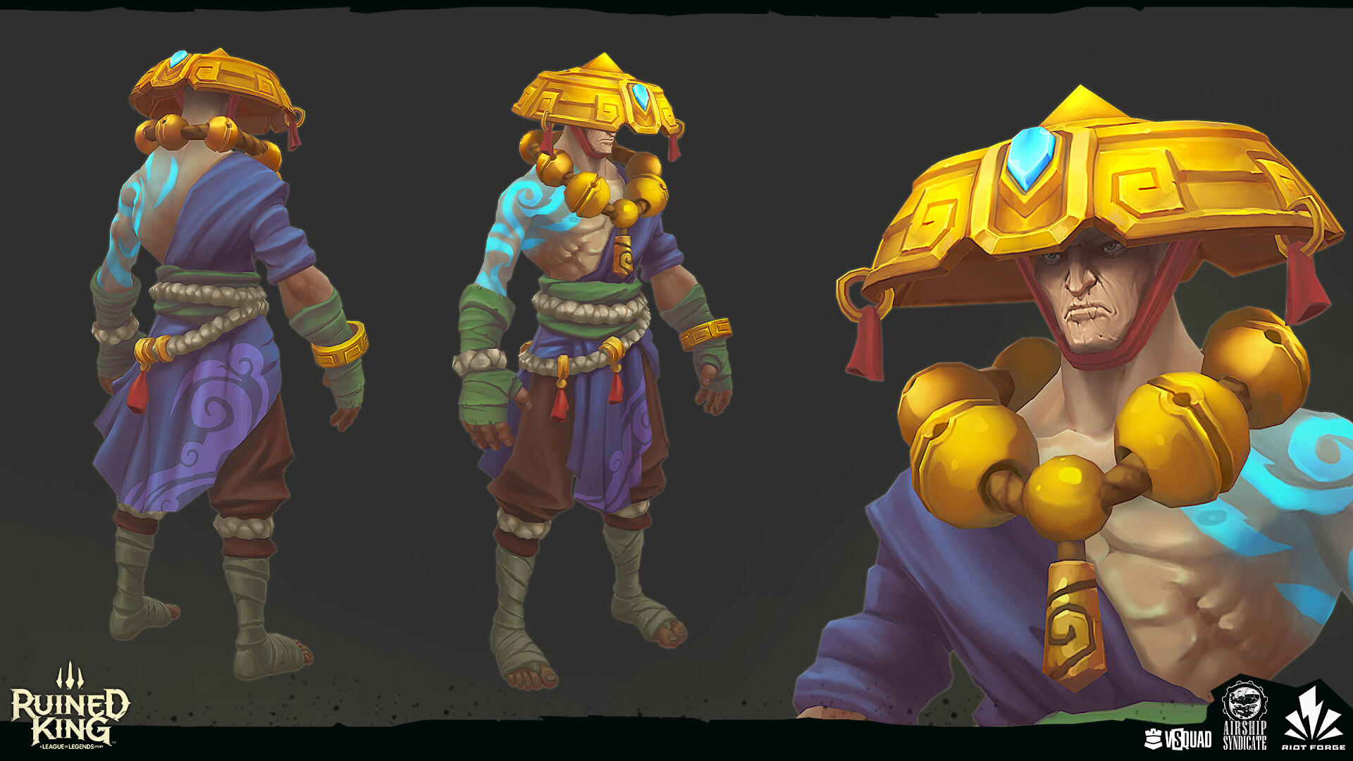 Wind Monk character model from Ruined King