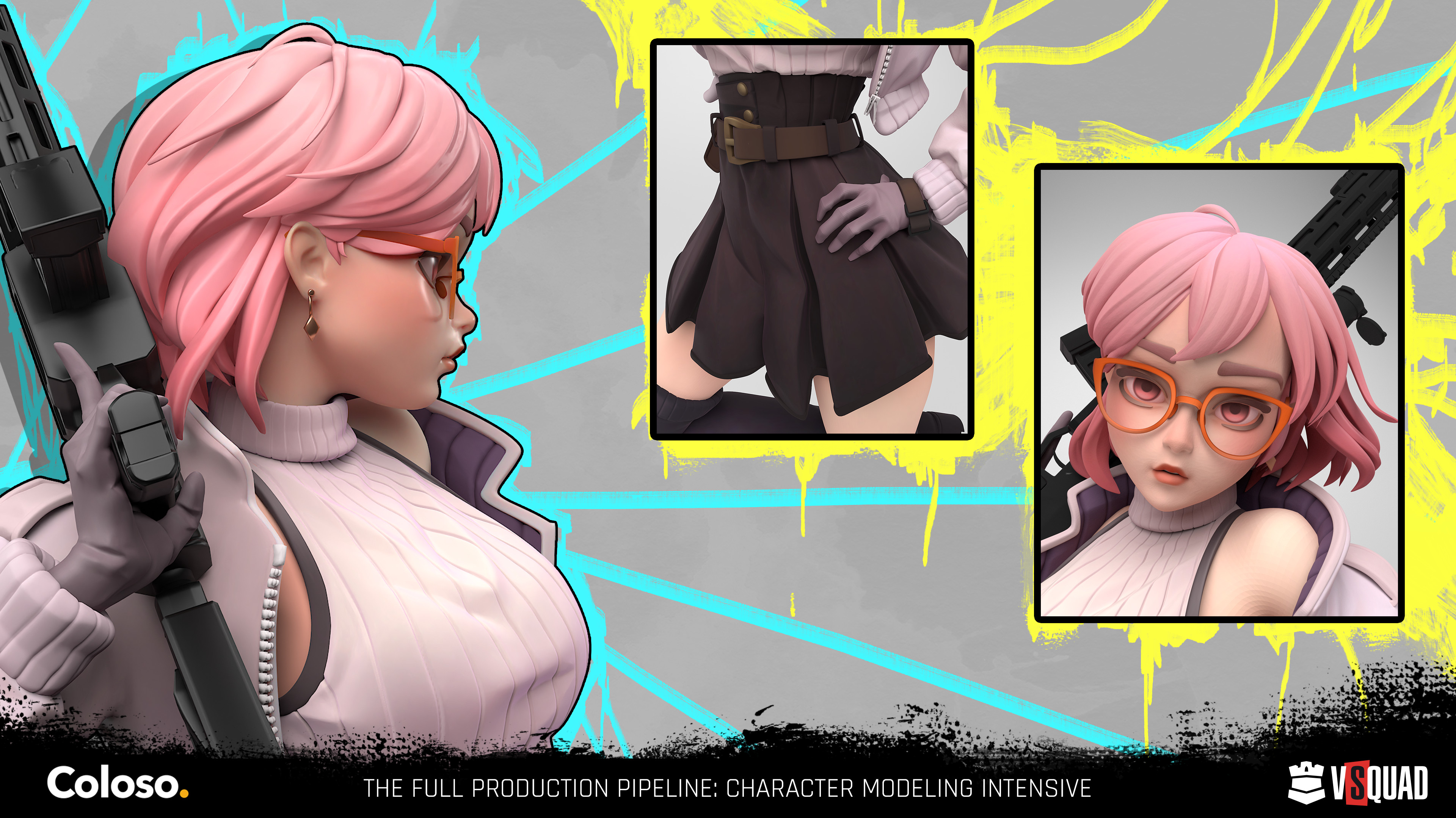 Stylized 3D character model by VSQUAD