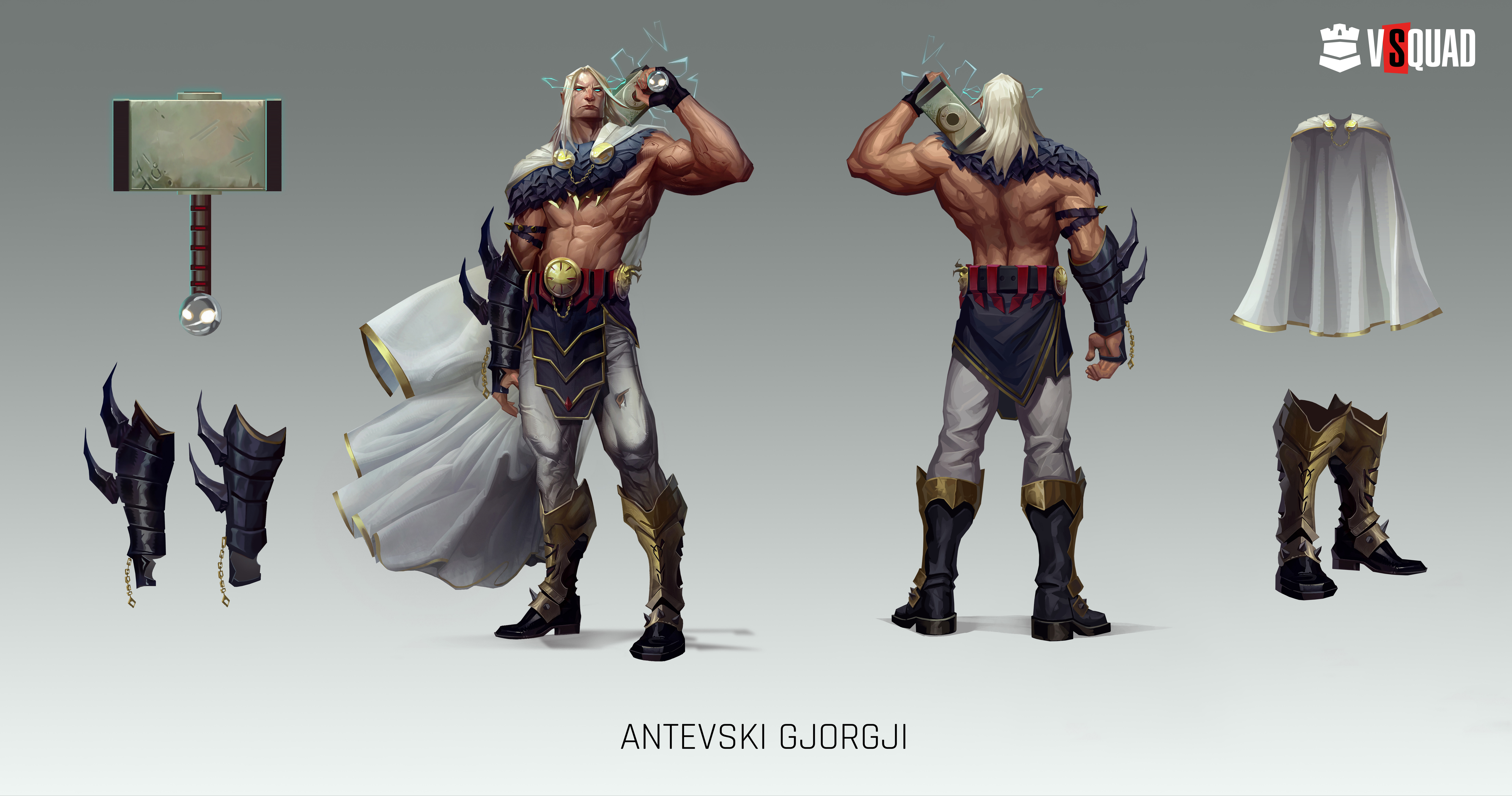 Thor character concept sheet